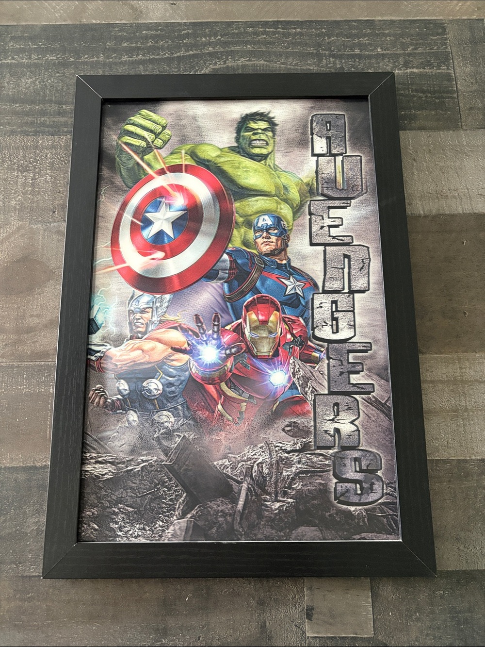 Marvel Avengers 3D Framed Wall Art 19"x13" Comics Disney Heroes